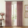 NICETOWN Sage Green Velvet Blackout Curtains 96 Inch Long for Bedroom, Dorm, Dining/Living Room, Thermal Solid Heavy Matt Pinch Pleat Back Tab Track Window Treatment for Hall, Theater (2 Panels, 40 W)(Blush Pink)