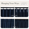 NICETOWN Sage Green Velvet Blackout Curtains 96 Inch Long for Bedroom, Dorm, Dining/Living Room, Thermal Solid Heavy Matt Pinch Pleat Back Tab Track Window Treatment for Hall, Theater (2 Panels, 40 W)(Navy Blue)