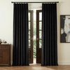 NICETOWN Sage Green Velvet Blackout Curtains 96 Inch Long for Bedroom, Dorm, Dining/Living Room, Thermal Solid Heavy Matt Pinch Pleat Back Tab Track Window Treatment for Hall, Theater (2 Panels, 40 W)(Black)