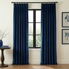 NICETOWN Sage Green Velvet Blackout Curtains 96 Inch Long for Bedroom, Dorm, Dining/Living Room, Thermal Solid Heavy Matt Pinch Pleat Back Tab Track Window Treatment for Hall, Theater (2 Panels, 40 W)(Navy Blue)