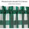 NICETOWN Sheer Sage Linen Striped Print Kitchen Curtains, 30×24, 2 Panels(Green & White)