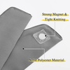 NICETOWN Strong Magnetic Curtain Tiebacks – Modern Simple Style Curtain Ties Backs Holdbacks Holders for Indoor/Outdoor Curtains (White, 18.5 X 4 Inches, Set of 4)(Silver Grey)