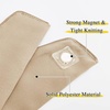 NICETOWN Strong Magnetic Curtain Tiebacks – Modern Simple Style Curtain Ties Backs Holdbacks Holders for Indoor/Outdoor Curtains (White, 18.5 X 4 Inches, Set of 4)(Beige)