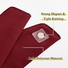 NICETOWN Strong Magnetic Curtain Tiebacks – Modern Simple Style Curtain Ties Backs Holdbacks Holders for Indoor/Outdoor Curtains (White, 18.5 X 4 Inches, Set of 4)(Burgundy Red)
