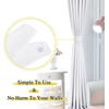 NICETOWN Strong Magnetic Curtain Tiebacks – Modern Simple Style Curtain Ties Backs Holdbacks Holders for Indoor/Outdoor Curtains (White, 18.5 X 4 Inches, Set of 4)(White)