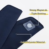 NICETOWN Strong Magnetic Curtain Tiebacks – Modern Simple Style Curtain Ties Backs Holdbacks Holders for Indoor/Outdoor Curtains (White, 18.5 X 4 Inches, Set of 4)(Navy Blue)