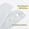 NICETOWN Strong Magnetic Curtain Tiebacks – Modern Simple Style Curtain Ties Backs Holdbacks Holders for Indoor/Outdoor Curtains (White, 18.5 X 4 Inches, Set of 4)(Greyish White)