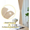 NICETOWN Strong Magnetic Curtain Tiebacks – Modern Simple Style Curtain Ties Backs Holdbacks Holders for Indoor/Outdoor Curtains (White, 18.5 X 4 Inches, Set of 4)(Beige)