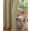 NICETOWN Taupe 100% Blackout Plaid Cabin Buffalo Gingham Curtain, 52W x 84L(Grid Pattern | Burlap & White)
