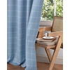 NICETOWN Taupe 100% Blackout Plaid Cabin Buffalo Gingham Curtain, 52W x 84L(Grid Pattern | Sea Blue & White)