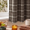 NICETOWN Taupe 100% Blackout Plaid Cabin Buffalo Gingham Curtain, 52W x 84L(Plaid | Brown & White)