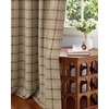 NICETOWN Taupe 100% Blackout Plaid Cabin Buffalo Gingham Curtain, 52W x 84L(Plaid | Burlap & White)