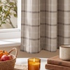 NICETOWN Taupe 100% Blackout Plaid Cabin Buffalo Gingham Curtain, 52W x 84L(Plaid | Taupe & White)