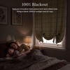 NICETOWN Taupe Fall Farmhouse Plaid 100% Blackout Ballon Shades, 34W x 45L(Grid Pattern | Burlap & White)