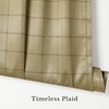 NICETOWN Taupe Fall Farmhouse Plaid 100% Blackout Ballon Shades, 34W x 45L(Grid Pattern | Burlap & White)
