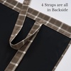NICETOWN Taupe Fall Farmhouse Plaid 100% Blackout Ballon Shades, 34W x 45L(Plaid | Brown & White)