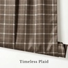 NICETOWN Taupe Fall Farmhouse Plaid 100% Blackout Ballon Shades, 34W x 45L(Plaid | Brown & White)