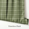NICETOWN Taupe Fall Farmhouse Plaid 100% Blackout Ballon Shades, 34W x 45L(Plaid | Olive Green & White)