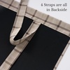 NICETOWN Taupe Fall Farmhouse Plaid 100% Blackout Ballon Shades, 34W x 45L(Plaid | Taupe & White)