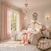 NICETOWN Tie Top Gingham Light Pink Curtains 84 Inches Long(Light Filtering – Gingham – Light Pink)