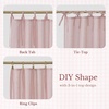 NICETOWN Tie Top Gingham Light Pink Curtains 84 Inches Long(Light Filtering – Stripe – Muted Pink)