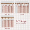 NICETOWN Tie Top Pink Linen Curtains for Girls Room, W52xL84, 2 Panels(Blush Pink)