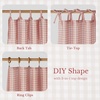 NICETOWN Tie Top Pink Linen Curtains for Girls Room, W52xL84, 2 Panels(Rose Pink)