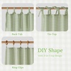 NICETOWN Tie Top Pink Linen Curtains for Girls Room, W52xL84, 2 Panels(Sage Green)