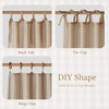 NICETOWN Tie Top Pink Linen Curtains for Girls Room, W52xL84, 2 Panels(Taupe)