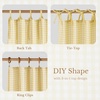 NICETOWN Tie Top Pink Linen Curtains for Girls Room, W52xL84, 2 Panels(Yellow)