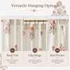 NICETOWN Vintage Floral Curtain & Drapes 84 Inches Long, W52 x L84, Khaki(Block Print – Raw Ivory)