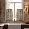 NICETOWN Vintage Floral Curtain & Drapes 84 Inches Long, W52 x L84, Khaki(Ivory)