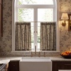 NICETOWN Vintage Floral Curtain & Drapes 84 Inches Long, W52 x L84, Khaki(Khaki)