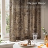 NICETOWN Vintage Floral Curtain & Drapes 84 Inches Long, W52 x L84, Khaki(Khaki)