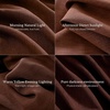 NICETOWN Vintage Olive Dark Green Pinch Pleated Linen Curtains 90 inch Long(Earthy Terracotta)