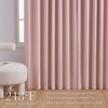 NICETOWN Vintage Olive Dark Green Pinch Pleated Linen Curtains 90 inch Long(Pink)