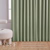 NICETOWN Vintage Olive Dark Green Pinch Pleated Linen Curtains 90 inch Long(Sage Green)