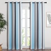 NICETOWN 100% Blackout Ombre Rainbow Curtains for Kids, 52″ x 84″, 2 Panels(Blue & Grey)