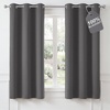 NICETOWN 100% Blackout Sage Green Curtains for Bedroom, W40xL63, 2 Panels(Grey)