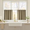 NICETOWN 100% Blackout Taupe Plaid Magnetic Roman Shade, W24 x L64, 1 Panel(Grid Pattern | Burlap & White)