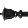 NICETOWN Black Curtain Rods for Window 48 to 86 inch, 1 1/8 Diameter with Ball Finials for Window Treatment, Adjustable Length from 48 to 86-Inch, Matte Black(Black Copper)