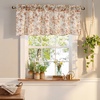 NICETOWN Blue Floral Curtains for Bedroom & Living Room, Linen Blend Drapes with Vintage Peony, Privacy & Light Filtering Inspired by British Museum’s Blue & White Porcelain, W52 x L84 in, 2 Panels(Yellow Brown)