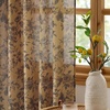 NICETOWN Blue Floral Curtains for Bedroom & Living Room, Linen Blend Drapes with Vintage Peony, Privacy & Light Filtering Inspired by British Museum’s Blue & White Porcelain, W52 x L84 in, 2 Panels(Terracotta Ink)