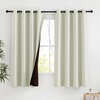 NICETOWN Boho Floral Curtains 100% Blackout for Living Room Bedroom 96 Inches Long Vintage Flower Drapes Thermal Insulated Soundproof Mid Century Botanica Grommet Window Treatment, 52″ W, 2 Panels(Light Beige)