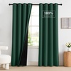 NICETOWN Boho Floral Curtains 100% Blackout for Living Room Bedroom 96 Inches Long Vintage Flower Drapes Thermal Insulated Soundproof Mid Century Botanica Grommet Window Treatment, 52″ W, 2 Panels(Hunter Green)