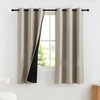 NICETOWN Boho Floral Curtains 100% Blackout for Living Room Bedroom 96 Inches Long Vintage Flower Drapes Thermal Insulated Soundproof Mid Century Botanica Grommet Window Treatment, 52″ W, 2 Panels(Natural)