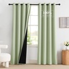NICETOWN Boho Floral Curtains 100% Blackout for Living Room Bedroom 96 Inches Long Vintage Flower Drapes Thermal Insulated Soundproof Mid Century Botanica Grommet Window Treatment, 52″ W, 2 Panels(Light Green)