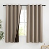 NICETOWN Boho Floral Curtains 100% Blackout for Living Room Bedroom 96 Inches Long Vintage Flower Drapes Thermal Insulated Soundproof Mid Century Botanica Grommet Window Treatment, 52″ W, 2 Panels(Cappuccino)