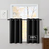 NICETOWN Boho Floral Curtains 100% Blackout for Living Room Bedroom 96 Inches Long Vintage Flower Drapes Thermal Insulated Soundproof Mid Century Botanica Grommet Window Treatment, 52″ W, 2 Panels(Black)