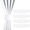 NICETOWN Strong Magnetic Curtain Tiebacks – Modern Simple Style Curtain Ties Backs Holdbacks Holders for Indoor/Outdoor Curtains (White, 18.5 X 4 Inches, Set of 4)(White)